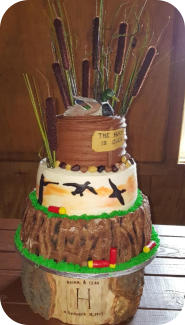 Rustic Duck Hunting Groom's Cake