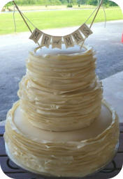 Fondant Ruffle Wedding Cake