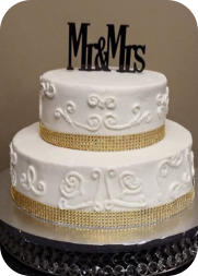 Black & Gold Wedding Cake