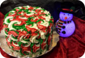 Christmas Swirl Rose Smash Cake