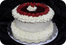 White Chocolate Raspberry Cake