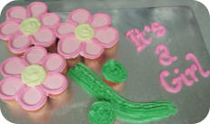 It's a Girl Cupcake Cake