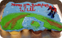 Transformer Cupcake Cake