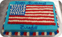 Flag Birthday Cake