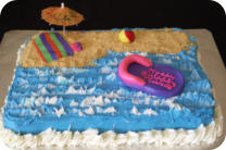 Beach Theme Birthday Cake