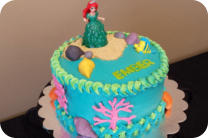 Ariel Birthday Cake